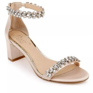 Jewel Badgley Mischka Bronwen Block Heel. Size 7 1/2.